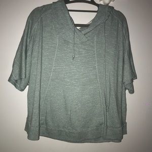 Free People Short Sleeved Beach Hoodie